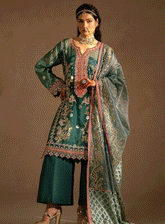 Nayab By Myeesha Embroidered Organza Unstitched 3 Piece Suit - MY23NF 02 ZAMORAD